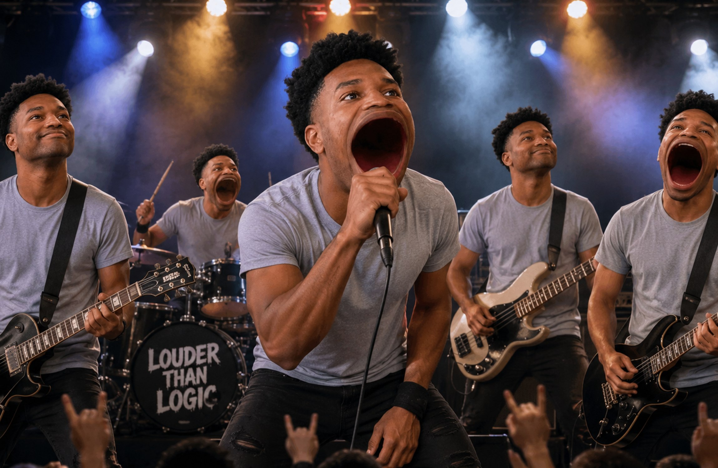 POPSEM band Louder Than Logic performing on stage