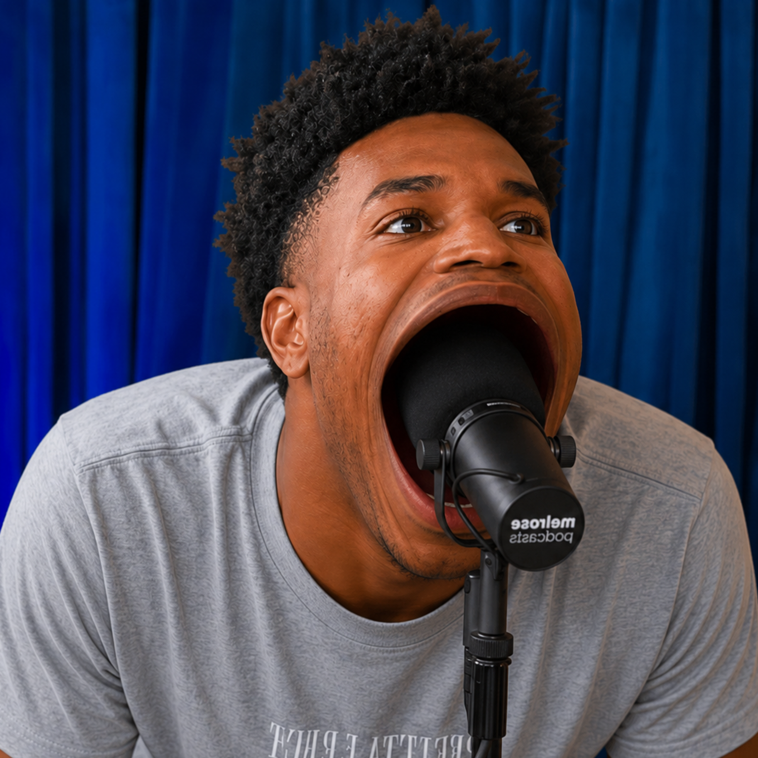 POPSEM swallowing a podcast microphone whole